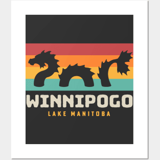 Winnipogo Lake Monster Sea Monster Lake Manitoba Posters and Art